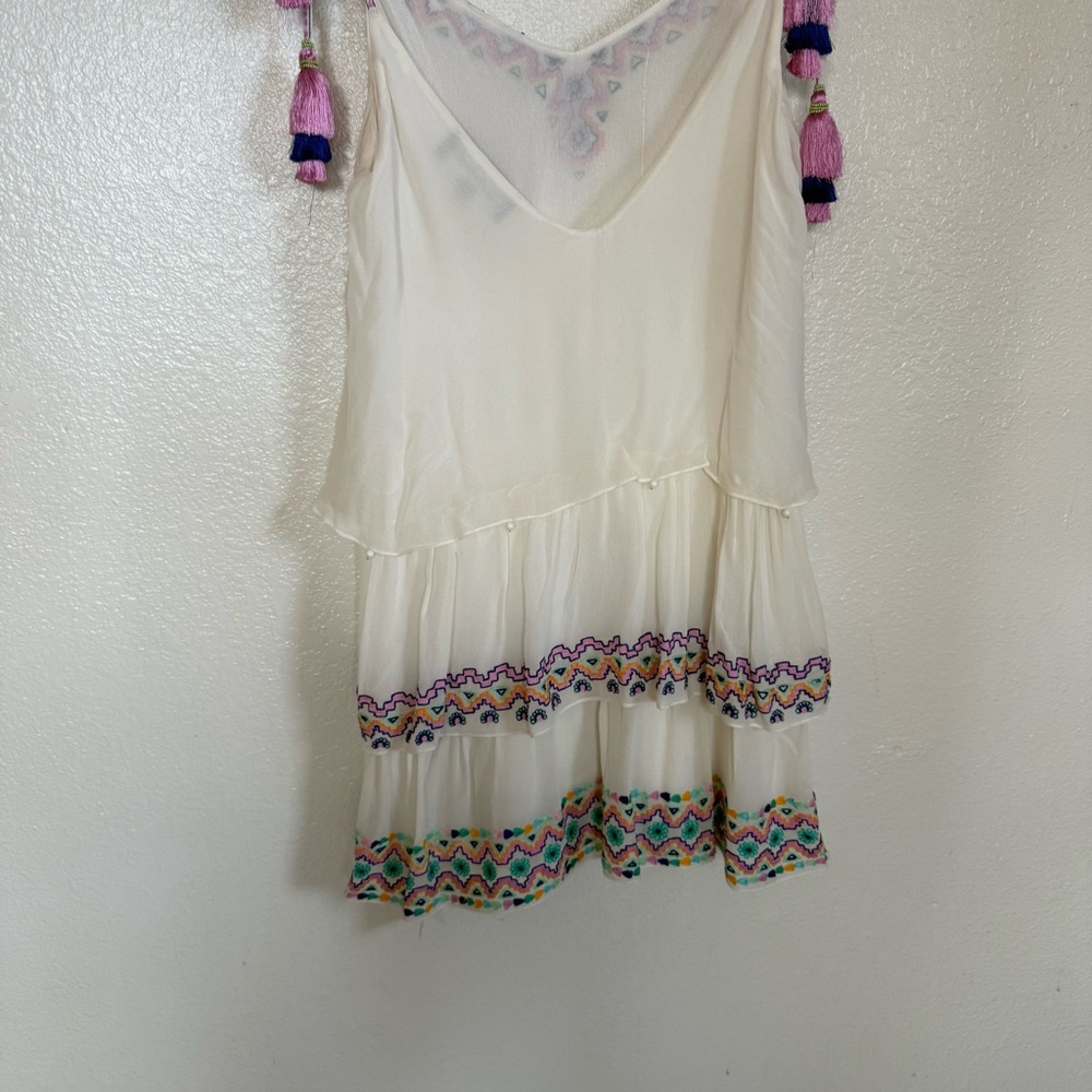 HEMANT AND NANDITA Silk Ivory embroidered Dress Size S - Picture 13 of 14